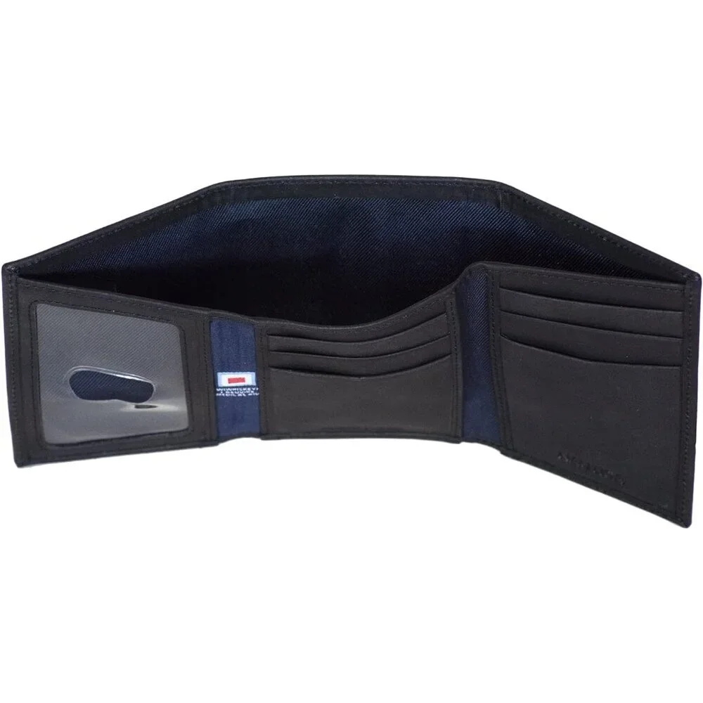 Men's Classic Leather Trifold RFID Wallet (Available in Smooth or Pebble Grain)